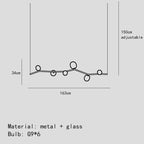 Glass Branch Chandelier: LED Home Decor Lighting for Living Room & Dining Table