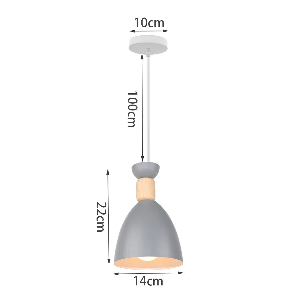 LED E27 Pendant Light: Modern Nordic Industrial Hanging Lamp for Home Decor