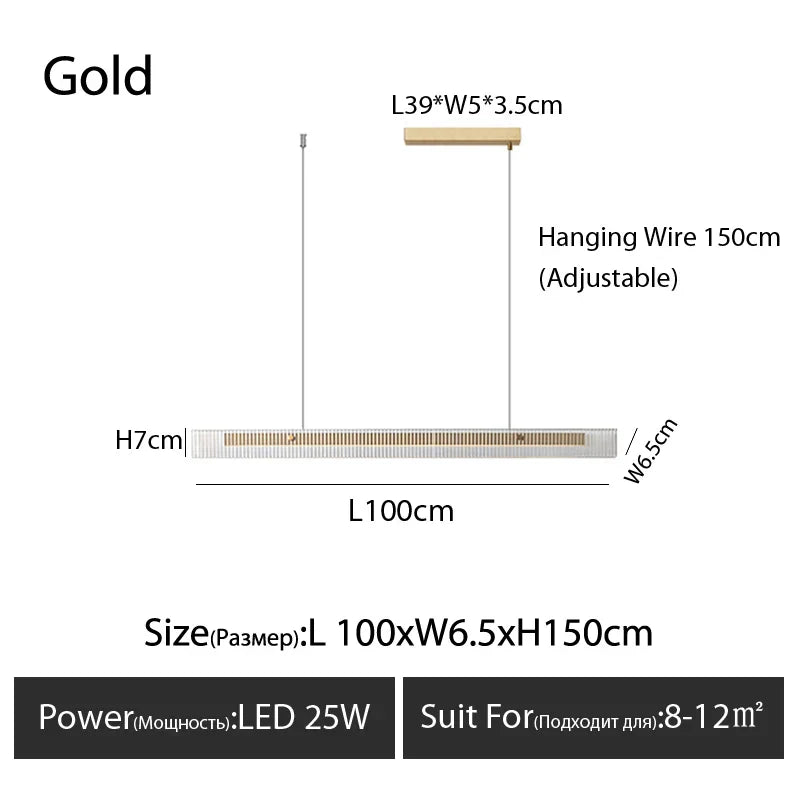 Modern Nordic Line Leader Table Lamp Chandelier for Bar and Dining Room