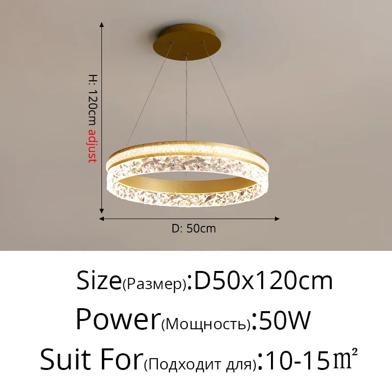 LED Chandelier Pendant Light with Remote Control for Home Decor