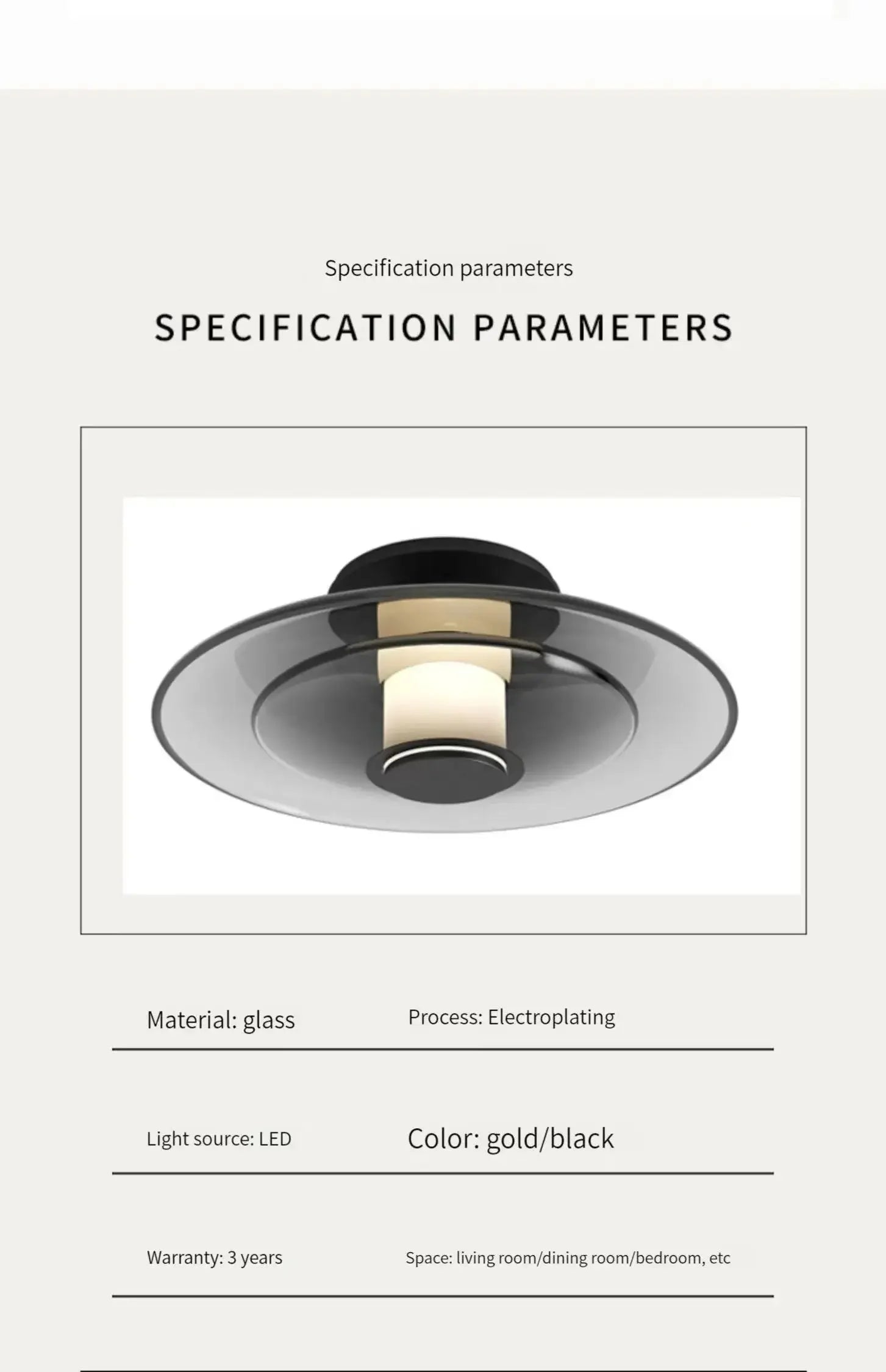 Amber Glass Disc Wall Lamp LED Modern Minimalist Sconce Lighting