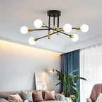 LED Ceiling Chandelier: Modern Light Fixture for Living Room, Bedroom, Hall - Indoor Home Decor