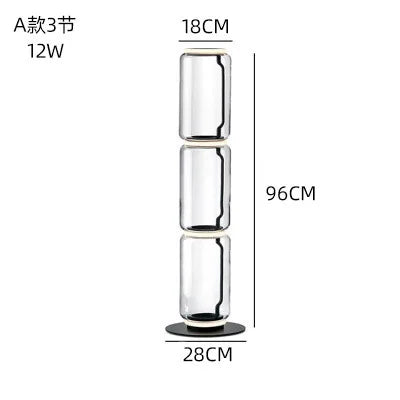Noctambule Glass Floor Lamp: Italian Design, Bright Stand Lighting for Living Room