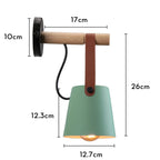 Modern Nordic Wood Wall Lamp Sconce Light LED Indoor Lighting Bedroom Living Room