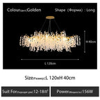 Round Crystal Pendant Chandelier for High-End Luxury Home LED Lighting
