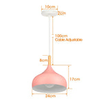 Nordic Pink Chandelier LED Pendant Light Modern Minimalist Ceiling Lamp