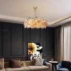 Luxury Lustre Glass Chandelier LED Pendant Lamp for Living Room Dining Bedroom