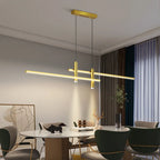 Minimalist Black Gold Dining Table Pendant Lamp for Kitchen Chandelier Lighting Fixtures
