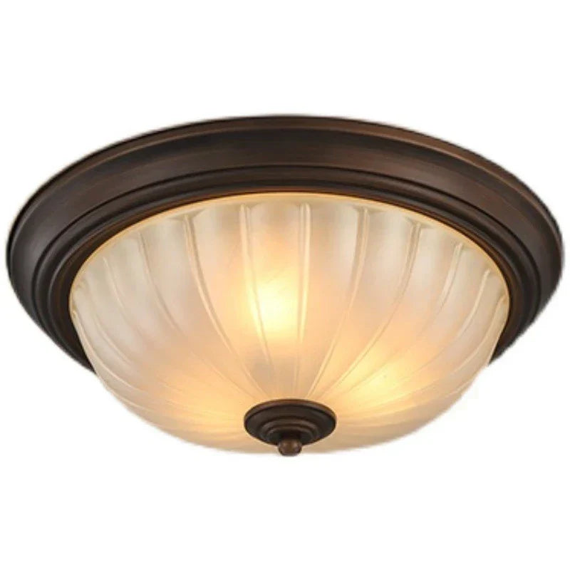 Black Bronze Ceiling Light with Frosted Glass Shade for Bedroom and Kitchen