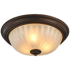 Black Bronze Ceiling Light with Frosted Glass Shade for Bedroom and Kitchen