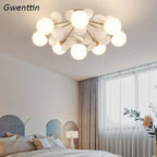Petals Ceiling Chandelier Light Fixture for Nordic Living Room & Bedroom