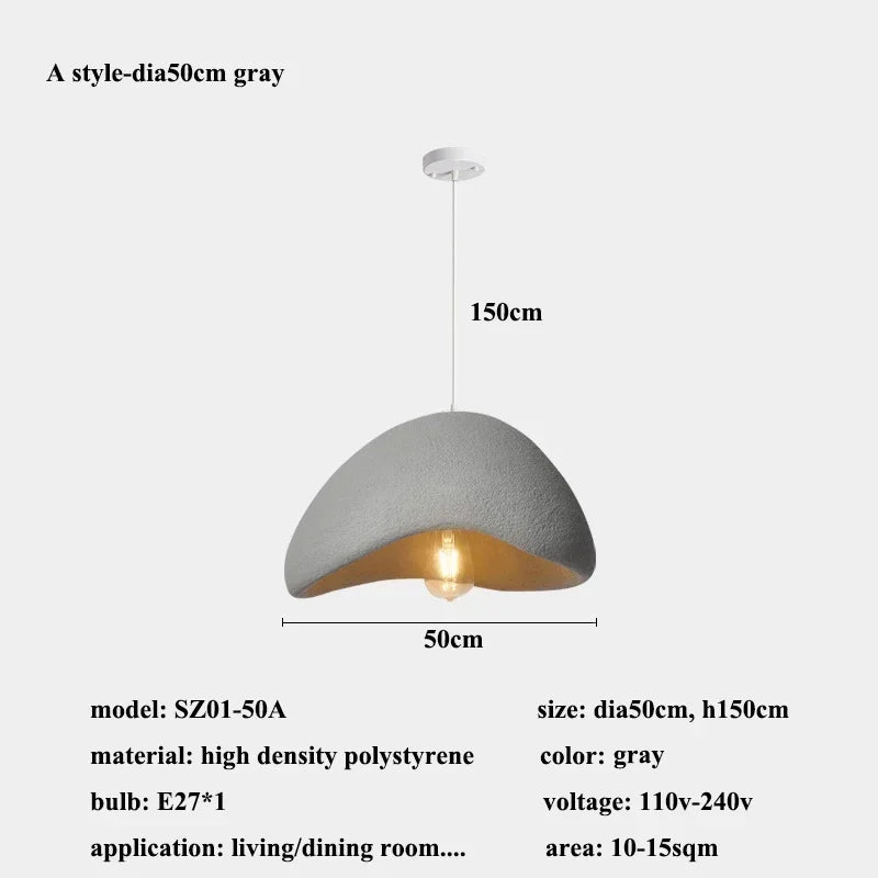 Wabi-sabi Pendant Light: Modern Living Room Bedroom Chandelier Hanging Lamp Fixtures