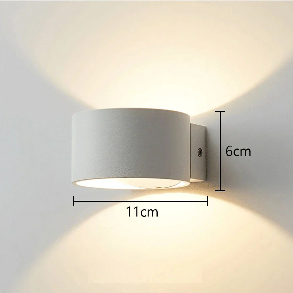 Modern Nordic Aluminum LED Wall Lamp for Living Room Bedroom Bedside Sconce
