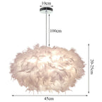 Feather Pendant LED Chandelier - Modern Bedroom Study Room Decoration