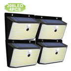 208 LED Solar Outdoor Motion Sensor Lights 3 Mode Wireless Waterproof Security