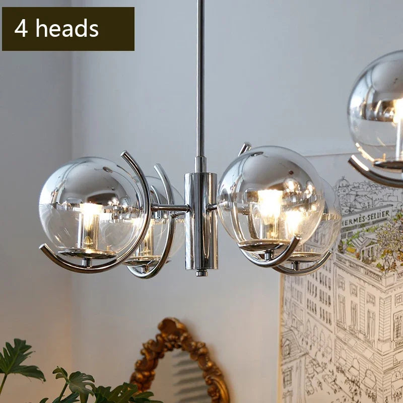 Modern Chrome Ceiling Chandelier LED Pendant Lamp for Bedroom & Restaurant