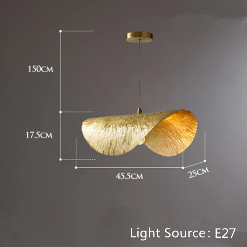 Lotus Brass Pendant Light by - Retro Design for Dining Room & Shop Décor