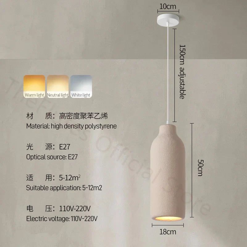 Nordic Minimalist Wabi Sabi LED Chandelier for Restaurant and Bar Decor