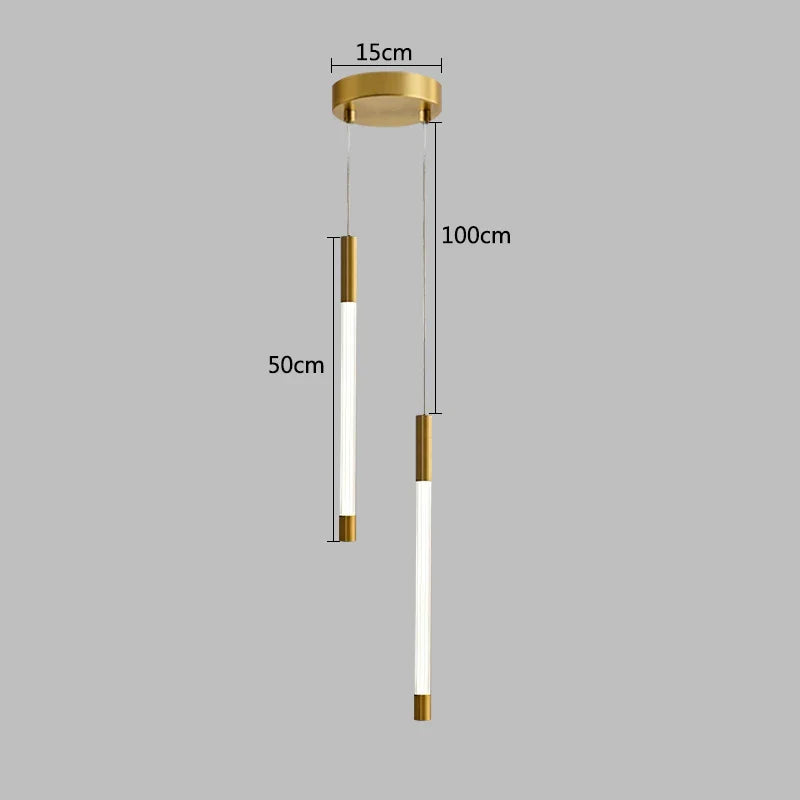 Gold Pendant Lights Energy Saving for Living Room Hanglamp