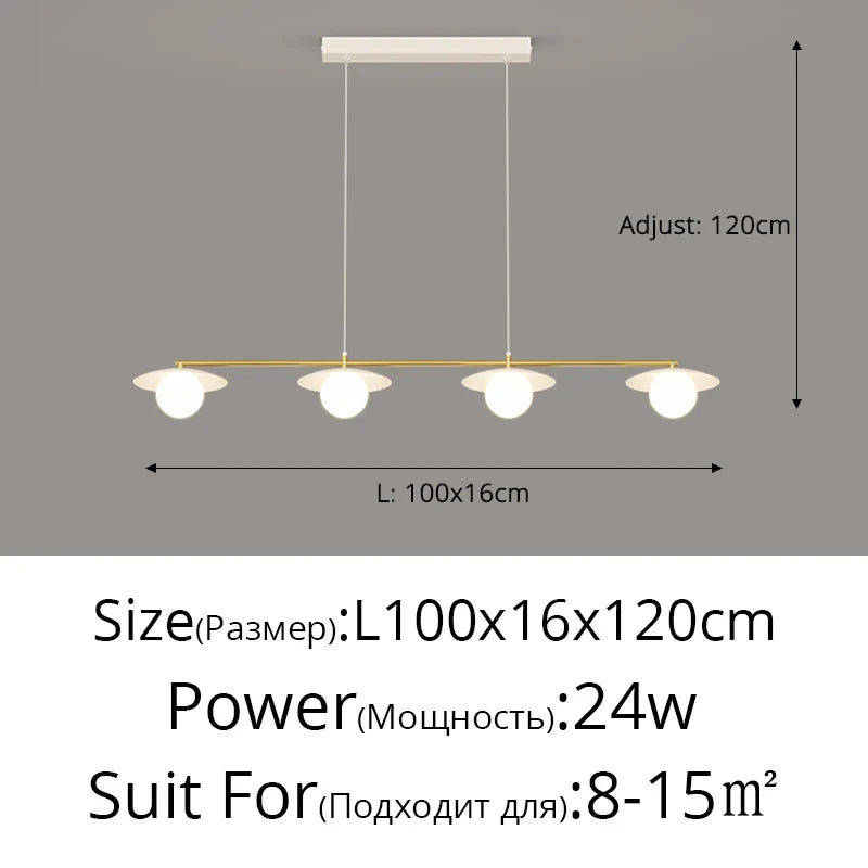 LED Dining Room Chandelier - Dimmable Ceiling Lighting Fixture