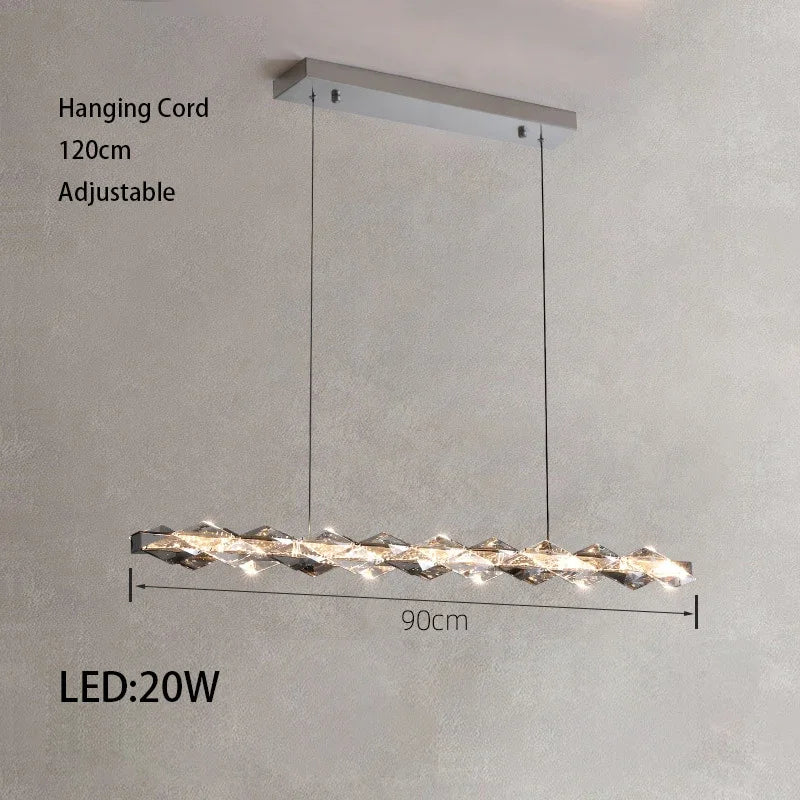 Modern Crystal LED Ceiling Chandelier Light Set for Stylish Indoor Lighting