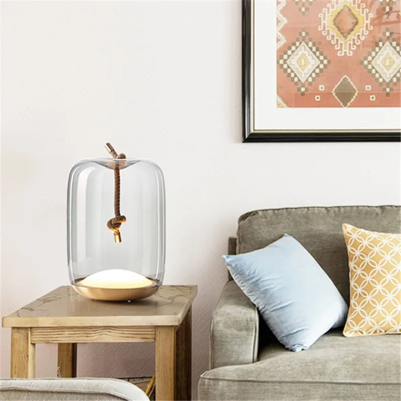 Brokis Knot Table Lamp Glass Nordic Light for Living Room Bedroom Decor.