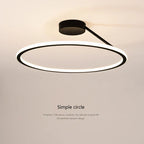 Modern Round LED Ceiling Chandelier Aluminum Dimmable Bedroom Light