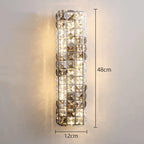 Crystal Mosaic Wall Lamp: Elegant LED Lighting for Living Room, Bedroom, and Hotel Lobby