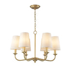 Rural Fabric Gold Pendant Chandelier for Living Room, Bedroom, and Restaurant Lighting