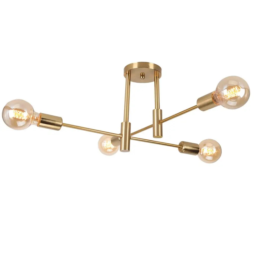 Gold Iron Cage Ceiling Light Modern Nordic Decor Retro Loft Fixture E27