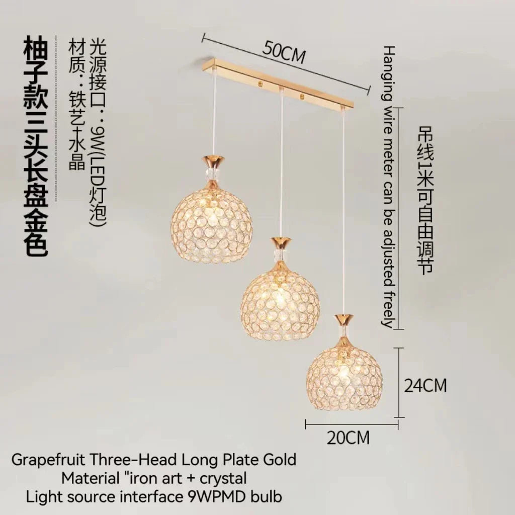 Crystal Gold Ceiling Chandelier | Modern LED Luxury Lighting for Hall