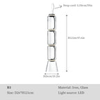 Modern Clear Glass LED Ceiling Chandelier for Living Room & Bar Décor