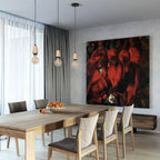 Nordic LED Pendant Light Iron Wooden Minimalist Ceiling Hanging Lamp