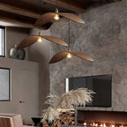 Wood Ceiling Chandelier: Japanese-Inspired LED Pendant Light for Home, Kitchen, and Teahouse