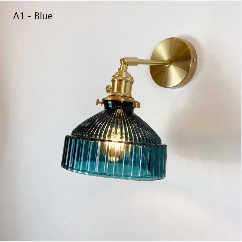 Glass Shade LED Wall Lamp for Luxury Living Room Decor