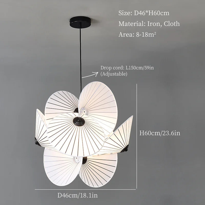 Cloth Minimalist LED Chandelier Ceiling Pendant for Home Decor