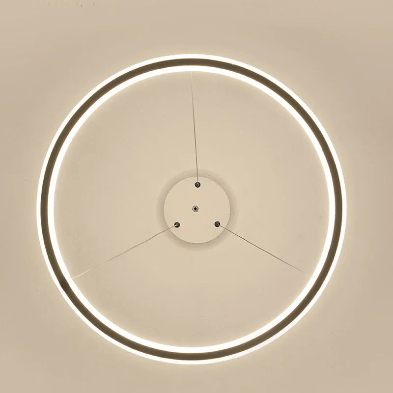 Nordic Round LED Ring Chandelier for Living Dining Bedroom