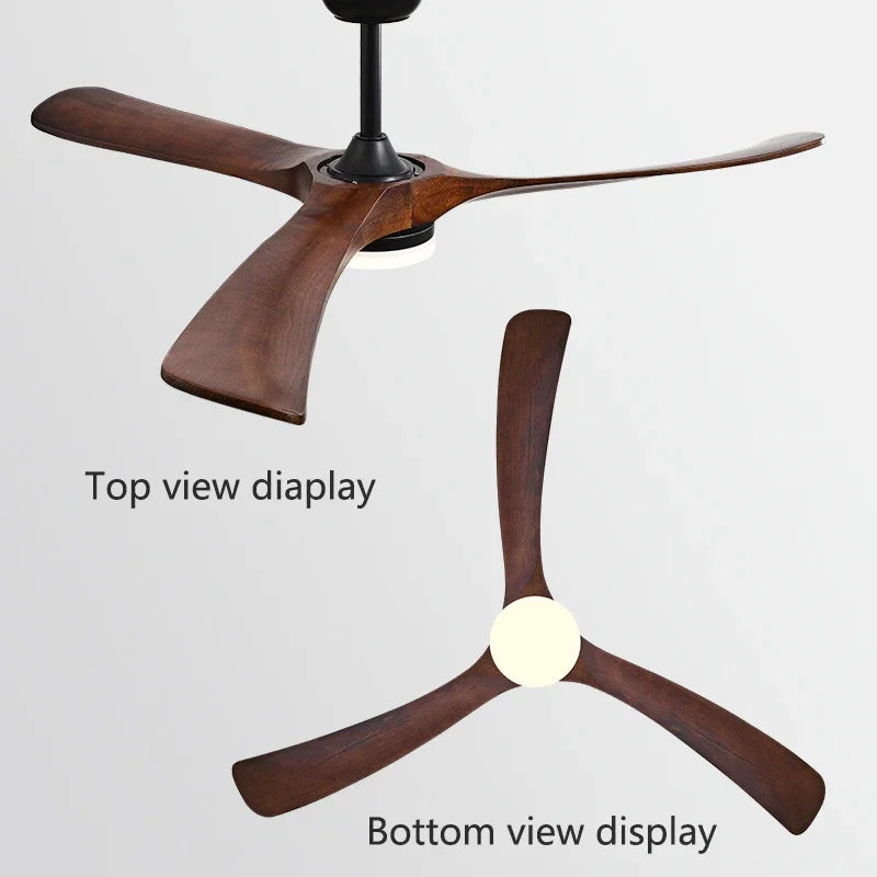 70" Wooden Ceiling Fan with Reversible Motor for Year-Round Comfort