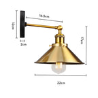Industrial Retro Loft Wall Sconce E27 Bedside Lights Fixtures for Living Room
