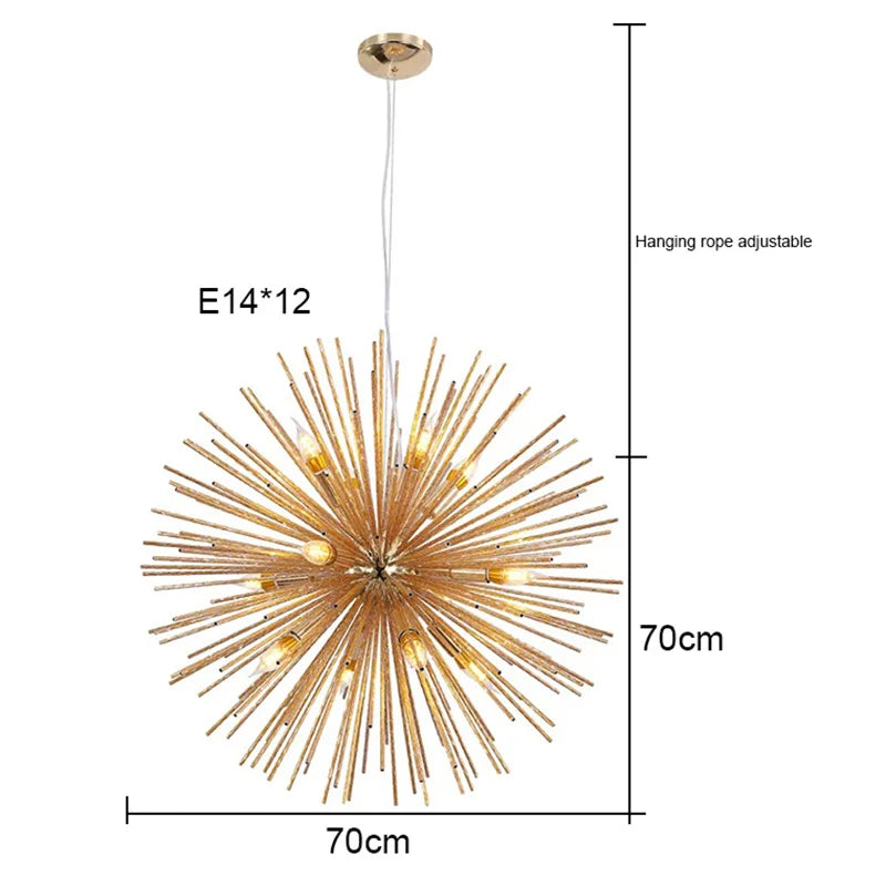 Dandelion Sea Urchin Chandelier LED Indoor Lighting.