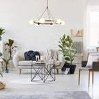 Glass Ball Chandelier LED Hanging Lamp Modern Nordic Style Pendant Light