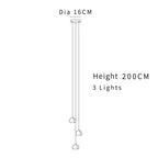 Crystal Ball Chandelier: Modern LED Stair Chandelier for Living Room, Kitchen, and Loft