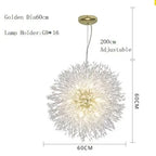 Dandelion Chandelier LED Pendant Lamp for Dining Room, Bedroom, Shops