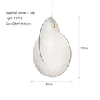 Silk Shell Pendant Lamp: Japanese Style, Simple Design for Living Room, Bedroom, Kitchen