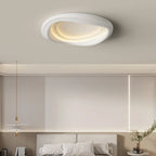White Round LED Ceiling Light with Remote Control for Bedroom & Living Room