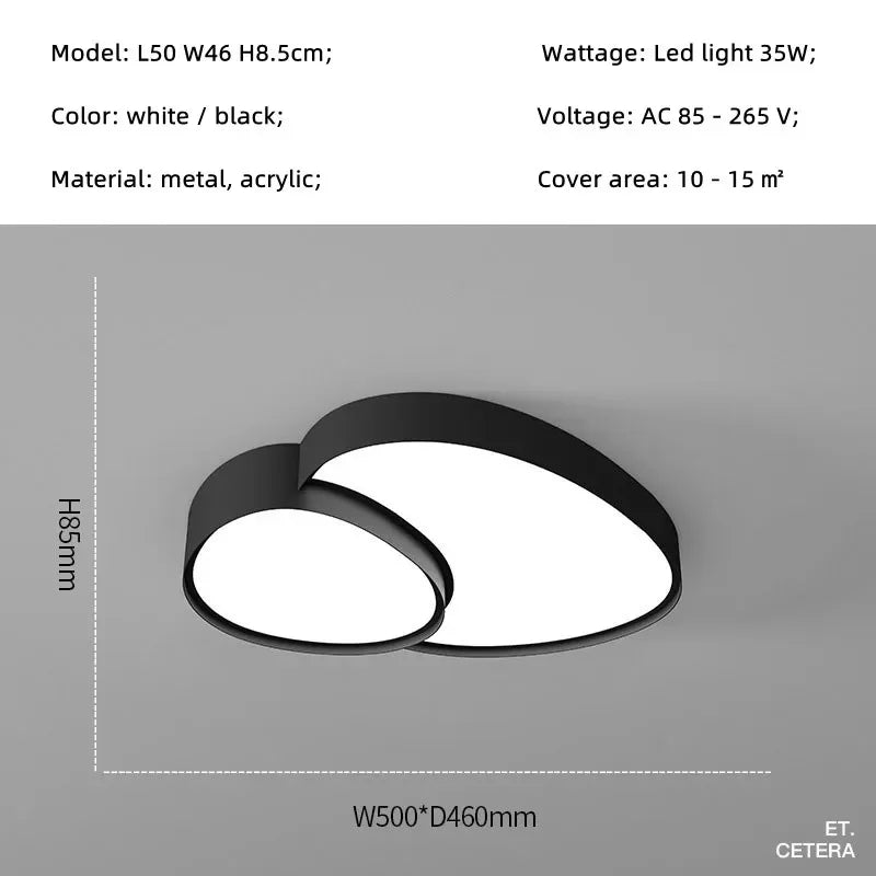 Smart LED Ceiling Lamp: Modern Round Dimmable Lights for Living Room and Bedroom