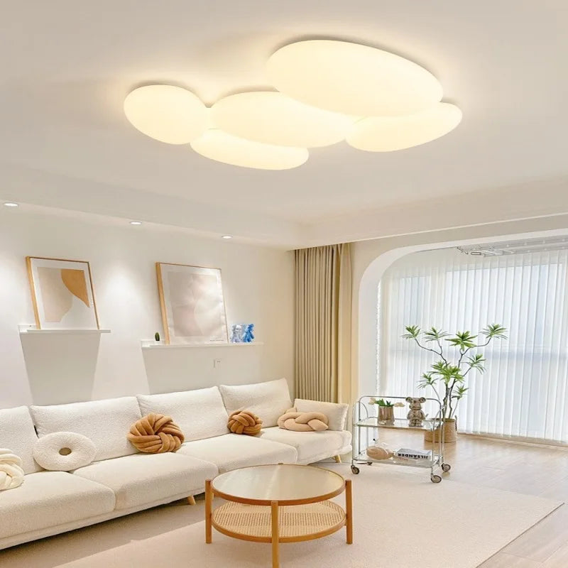 Nordic Cream LED Ceiling Lamp - Modern, Minimalist for Living Room, Bedroom, Restaurant
