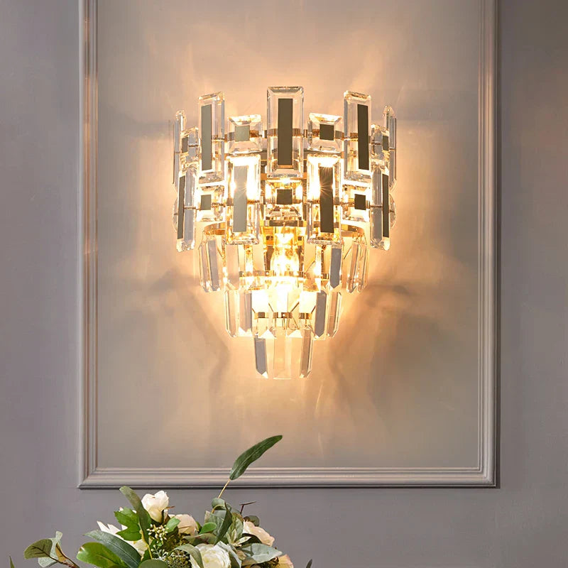 Crystal Wall Lamp: Elegant Living Room & Bedroom Decor