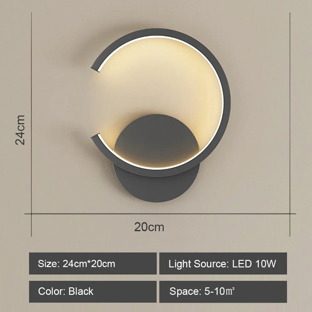 Nordic Acrylic LED Wall Sconce for Bedroom Restaurant Hallway