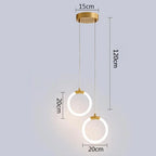 Gold Pendant Lights Energy Saving for Living Room Hanglamp